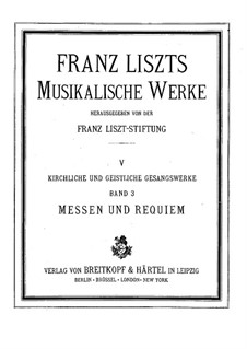 Messe, S.8: Messe by Franz Liszt