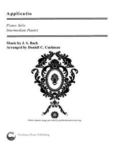 Applicatio in C-Dur, BWV 994: Für Klavier by Johann Sebastian Bach