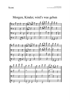 Morgen, Kinder, wird's was geben: Für Posaunenquartett by Carl Gottlieb Hering