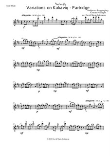 Kakaviq - Partridge - for solo flute: Kakaviq - Partridge - for solo flute by Komitas Vardapet