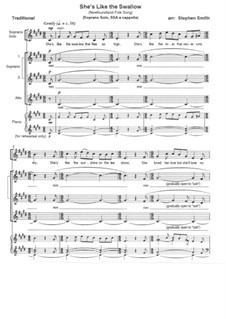 She's like the swallow: Singpartitur by folklore