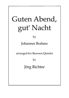 Nr.4 Wiegenlied: Für Fagott Quintett by Johannes Brahms