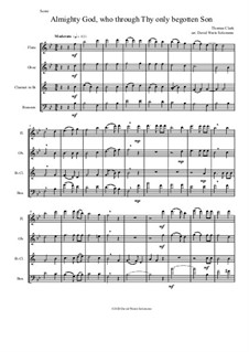 Almighty God, who through thy only begotten Son (Easter motet): For wind quartet by Thomas Clark