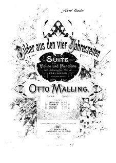 Bilder aus den vier Jahreszeiten. Suite für Violine und Klavier, Op.68: Partitur by Otto Malling