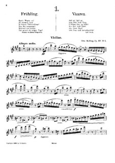 Bilder aus den vier Jahreszeiten. Suite für Violine und Klavier, Op.68: Solostimme by Otto Malling
