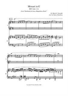 Nr.4 Menuett in G-Dur, BWV Anh.114: Für Klavier by Johann Sebastian Bach
