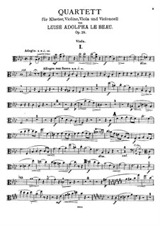 Klavierquartett in F-Dur, Op.28: Violastimme by Luise Adolpha Le Beau