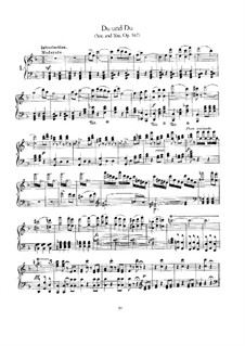 Du und Du, Op.367: Für Klavier by Johann Strauss (Sohn)