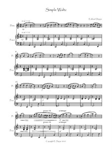 10 Pieces for Flute and Piano: Simple Waltz by Eckhard Deppe