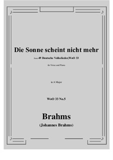 Nr.1-7: No.5 Die Sonne scheint nicht mehr (A Major) by Johannes Brahms