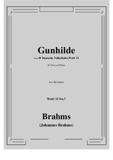 Nr.1-7: No.7 Gunhilde (e flat minor) by Johannes Brahms