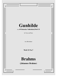 Nr.1-7: No.7 Gunhilde (a flat minor) by Johannes Brahms