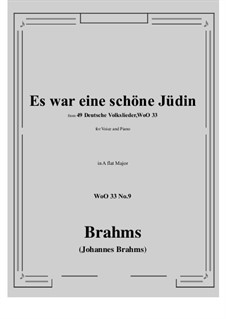 Nr.8-14: No.9 Es war eine schone Judin (A flat Major) by Johannes Brahms