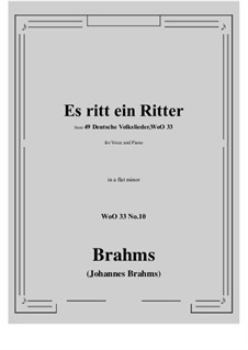 Nr.8-14: No.10 Es ritt ein Ritter (a flat minor) by Johannes Brahms