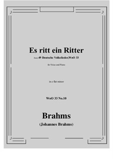 Nr.8-14: No.10 Es ritt ein Ritter (e flat minor) by Johannes Brahms