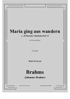 Nr.8-14: No.14 Maria ging aus wandern (f minor) by Johannes Brahms