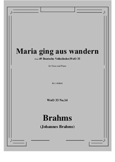 Nr.8-14: No.14 Maria ging aus wandern (c minor) by Johannes Brahms