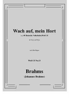 Nr.8-14: No.13 Wach auf, mein Hort (A flat Major) by Johannes Brahms