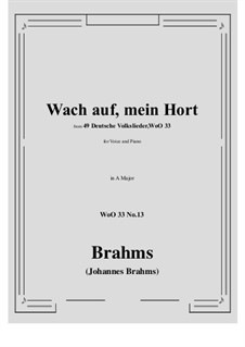 Nr.8-14: No.13 Wach auf, mein Hort (A Major) by Johannes Brahms