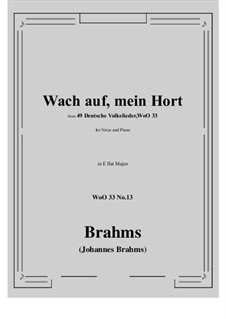 Nr.8-14: No.13 Wach auf, mein Hort (E flat Major) by Johannes Brahms