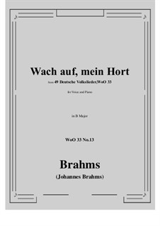 Nr.8-14: No.13 Wach auf, mein Hort (B Major) by Johannes Brahms