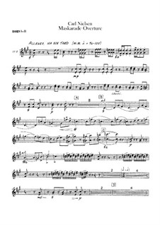 Maskerade, FS 39: Ouvertüre – Hornstimmen I-IV by Carl Nielsen