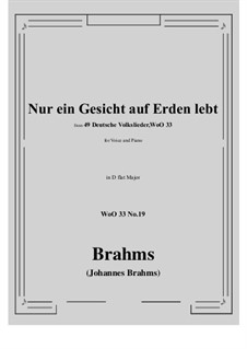 Nr.15-21: No.19 Nur ein Gesicht auf Erden lebt (D flat Major) by Johannes Brahms