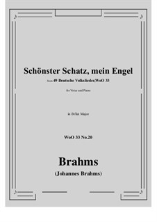 Nr.15-21: No.20 Schonster Schatz, mein Engel (B flat Major) by Johannes Brahms