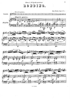 Rondino für Violine und Klavier, Op.3 No.4: Partitur by Jean Becker