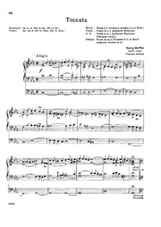 Tokkata in c-Moll: Für Ogrel by Georg Muffat