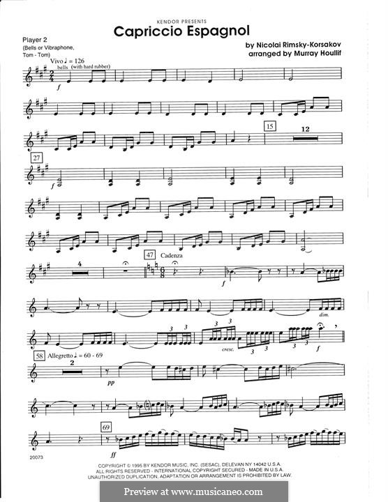 Spanisches Capriccio, Op.34: For percussion – Percussion 2 by Nikolai Rimsky-Korsakov