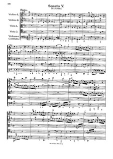 Sonate für Streicher und Basso Continuo Nr.5: Teile III-IV by Georg Muffat