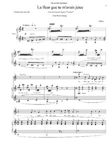 La fleur que tu m'avais jetée (The Flower Song): For voice and piano (c-dur) by Georges Bizet