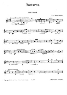 Nocturne für Waldhorn und Klavier, Op.73: Solostimme by Bernhard Edward Müller