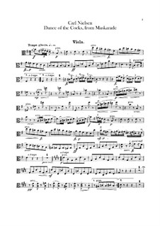 Maskerade, FS 39: Dance of the Cocks – viola part by Carl Nielsen