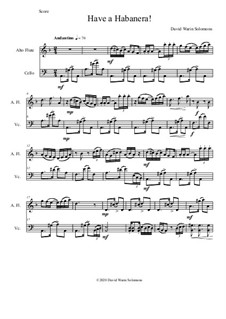 Have a Habanera: For alto-flute and cello by David W Solomons