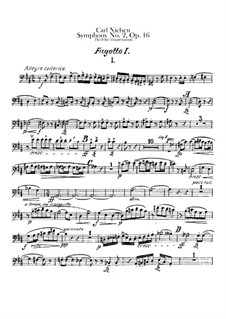 Sinfonie Nr.2 'Die vier Temperamente', FS 29 Op.16: Fagottstimmen I-II by Carl Nielsen