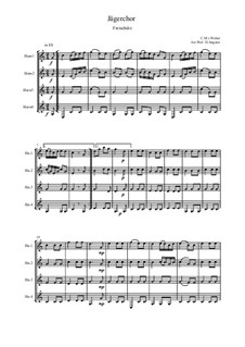 Akt III, Nr.15 Jägerchor: For wind ensemble by Carl Maria von Weber