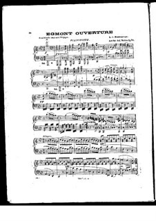 Egmont, Op.84: Ouvertüre, für Klavier by Ludwig van Beethoven