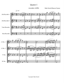 Recorders quartet 1 (AATB), MH 250920: Recorders quartet 1 (AATB) by Maks Horosh