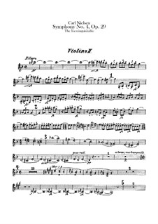 Sinfonie Nr.4 'Das Unauslöschliche', FS 76 Op.29: Violinstimme II by Carl Nielsen