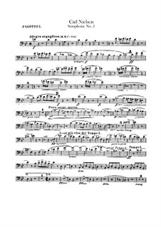 Sinfonie Nr.1 in g-Moll, FS 16 Op.7: Fagottstimmen I-II by Carl Nielsen