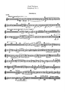 Sinfonie Nr.1 in g-Moll, FS 16 Op.7: Trompetestimmen I-II by Carl Nielsen