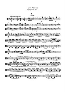 Sinfonie Nr.1 in g-Moll, FS 16 Op.7: Bratschenstimme by Carl Nielsen
