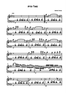 Klavierzyklus Augenblicke: Nr.4 After Three by Andreas Kopeinig