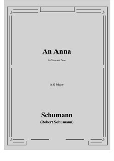 An Anna: G Major by Robert Schumann