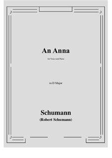 An Anna: D Major by Robert Schumann