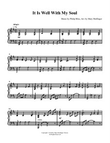 It Is Well with My Soul: Für Klavier by Philip Paul Bliss