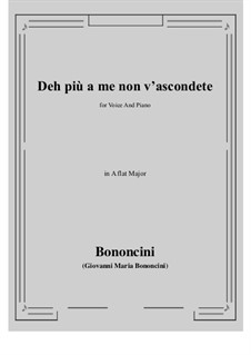 Deh più a me non v'ascondete: A flat Major by Giovanni Maria Bononcini