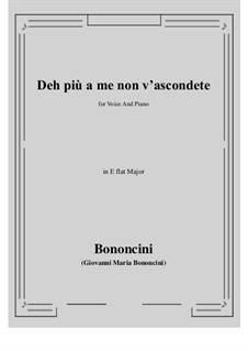 Deh più a me non v'ascondete: E flat Major by Giovanni Maria Bononcini